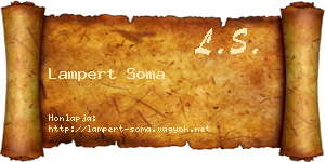 Lampert Soma névjegykártya